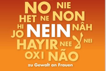 Nein zu Gewalt an Frauen