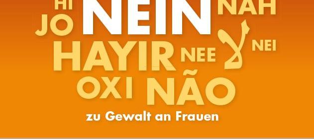 Nein zu Gewalt gegen Frauen