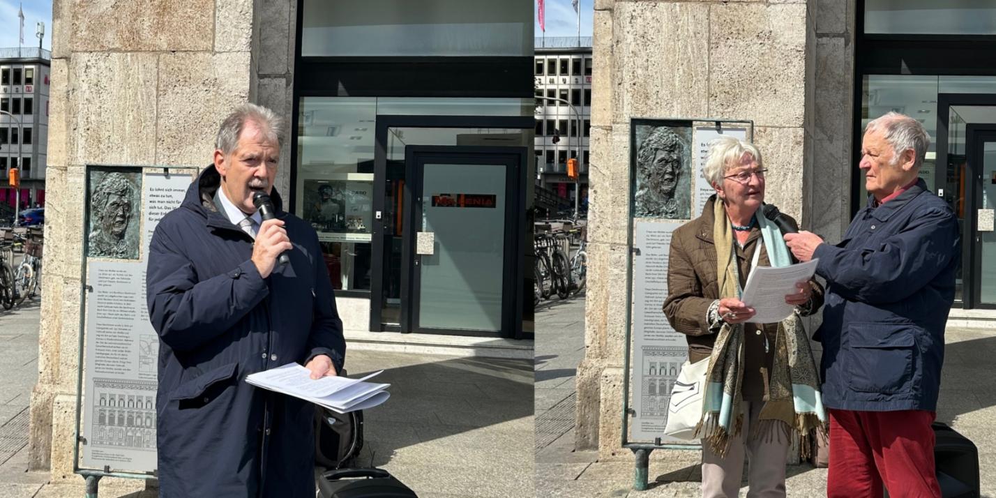 Freya von Moltke-Stele am Deichmannhaus erneuert!
