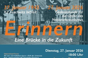 Gedenkveranstaltung an die Opfer des Nationalsozialismus am 27. Januar 2026